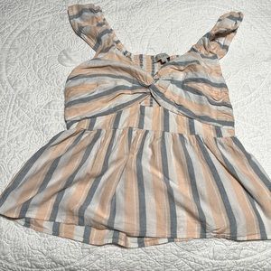 Loft romantic flutter top